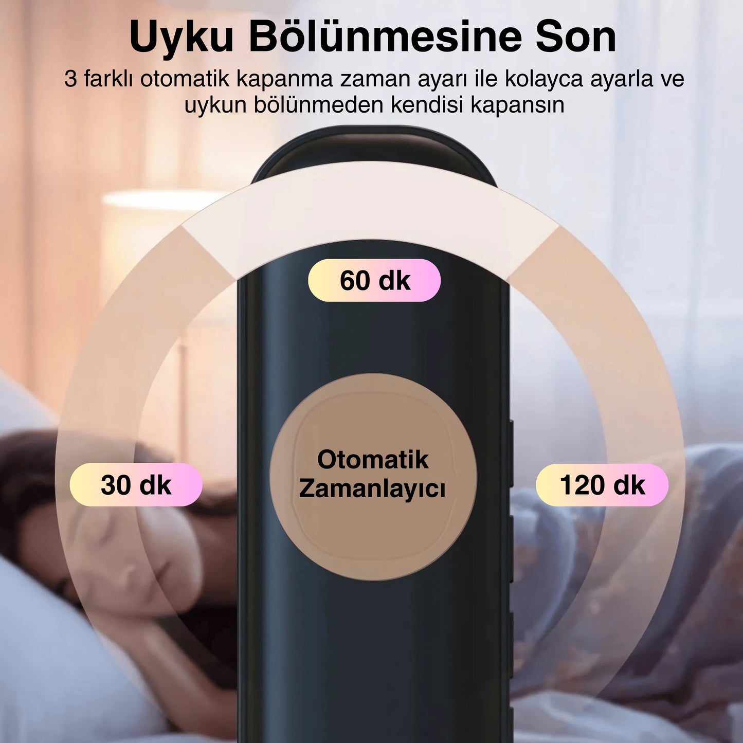 Ezliva Mini Gürültü Makinesi BEYAZ | Yastık Altı Kemik İletimli Bluetooth Hoparlör + Uyku Yardımcısı + Zamanlayıcı
