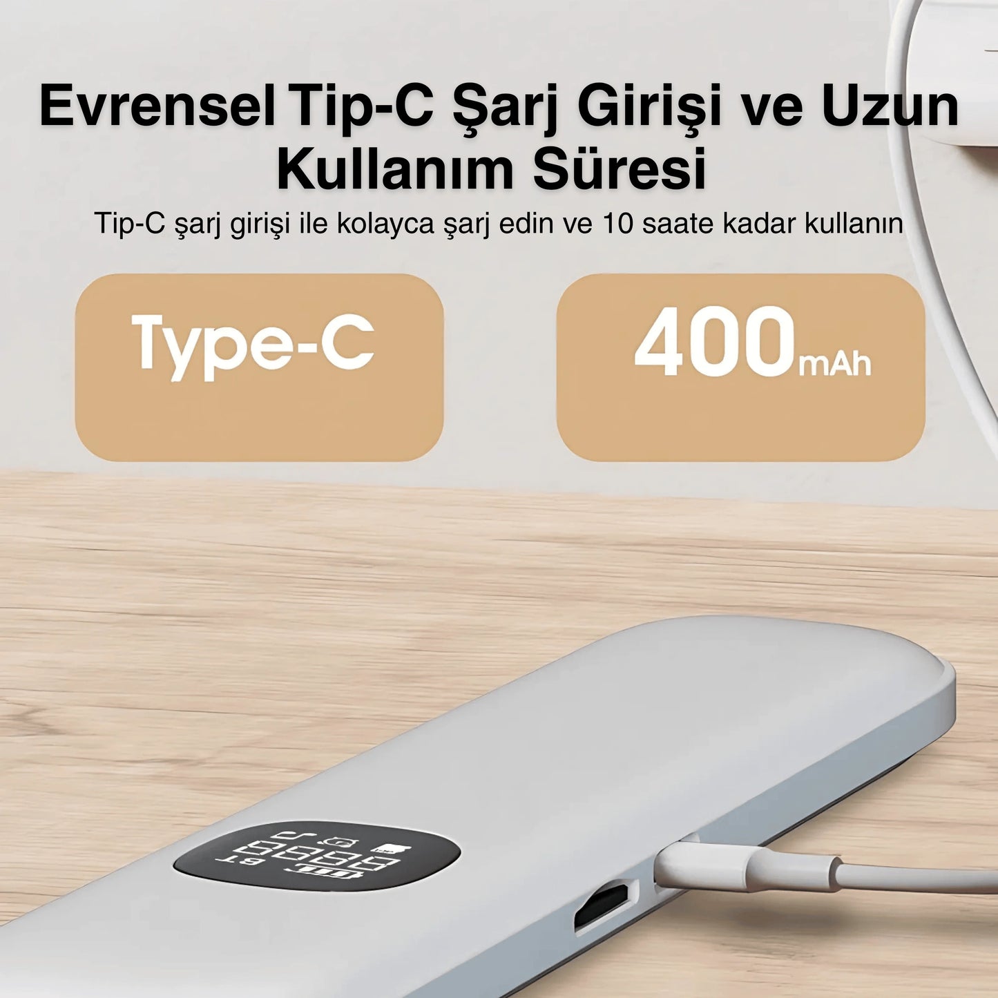 Ezliva Mini Gürültü Makinesi BEYAZ | Yastık Altı Kemik İletimli Bluetooth Hoparlör + Uyku Yardımcısı + Zamanlayıcı