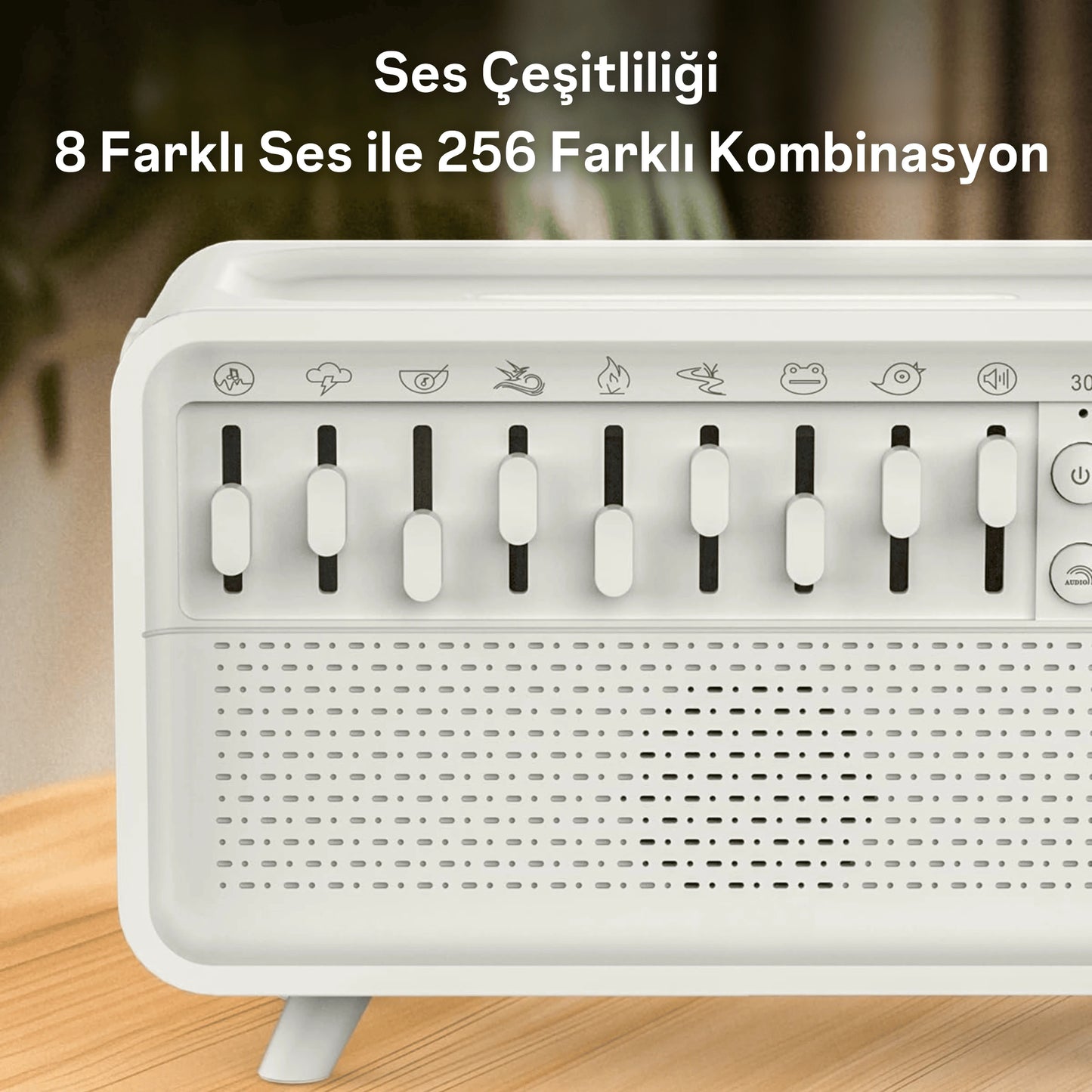 Ezliva Uyku Uzmanı Aroma Beyaz Gürültü Makinesi - 3'ü 1 Arada Bluetooth Hoparlör + Beyaz Gürültü Cihazı + Gece Lambası ve Nemlendirici