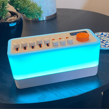Ezliva Uyku Uzmanı Ultra Beyaz Gürültü Cihazı - Doğa Sesleri - Bluetooth Hoparlör - Gece Lambası Hepsi Bir Arada