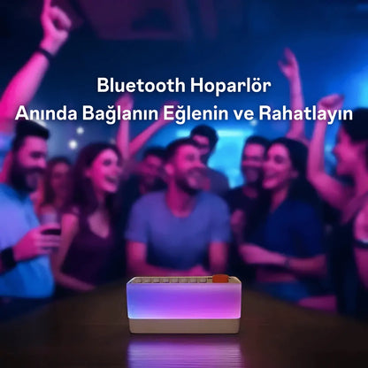 Ezliva Uyku Uzmanı Ultra Beyaz Gürültü Cihazı - Doğa Sesleri - Bluetooth Hoparlör - Gece Lambası Hepsi Bir Arada