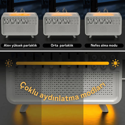 Ezliva Uyku Uzmanı Aroma Beyaz Gürültü Makinesi - 3'ü 1 Arada Bluetooth Hoparlör + Beyaz Gürültü Cihazı + Gece Lambası ve Nemlendirici