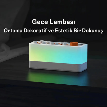 Ezliva Uyku Uzmanı Ultra Beyaz Gürültü Cihazı - Doğa Sesleri - Bluetooth Hoparlör - Gece Lambası Hepsi Bir Arada