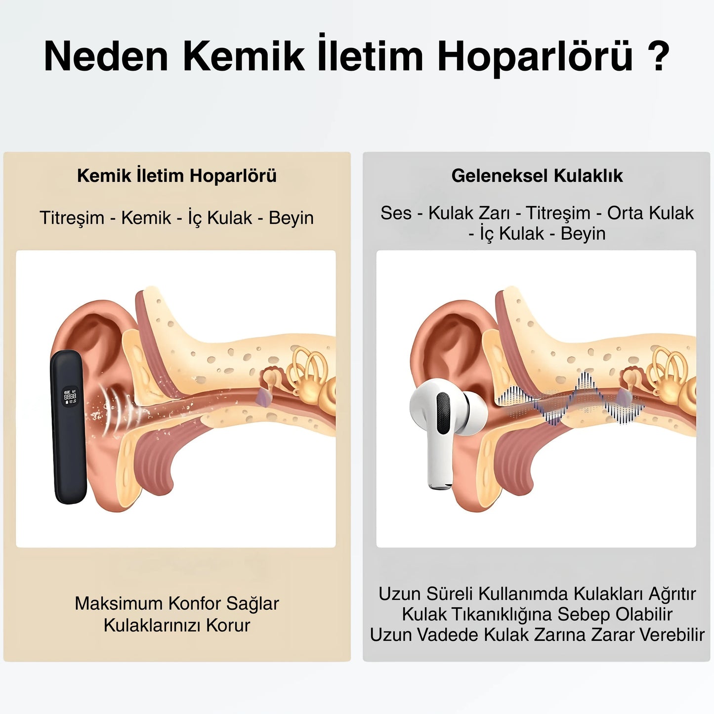 Ezliva Mini Gürültü Makinesi SİYAH | Yastık Altı Kemik İletimli Bluetooth Hoparlör + Uyku Yardımcısı + Zamanlayıcı