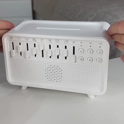 Ezliva Uyku Uzmanı Aroma Beyaz Gürültü Makinesi - 3'ü 1 Arada Bluetooth Hoparlör + Beyaz Gürültü Cihazı + Gece Lambası ve Nemlendirici